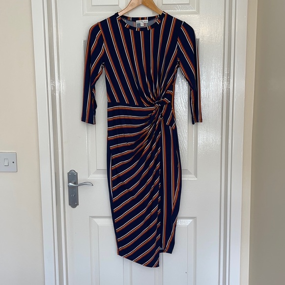 nine britton Dresses & Skirts - Striped MIDI knot dress stitch fix